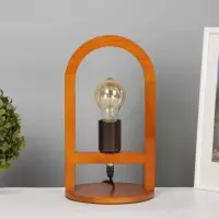 Лампа настольная RISALUX ЭКО &laquo;Клот&raquo; 1&times;40 Вт Е27 коричневый 17&times;17&times;30 см