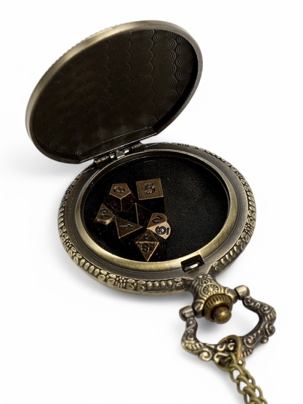 Кубики для D&D (Dungeons and Dragons, ДнД) в кейсе-дайсбоксе, d-4 см