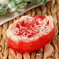 Мыло косметическое Добропаровъ с люффой &laquo;массажное&raquo; вишневый штрудель, 100 г