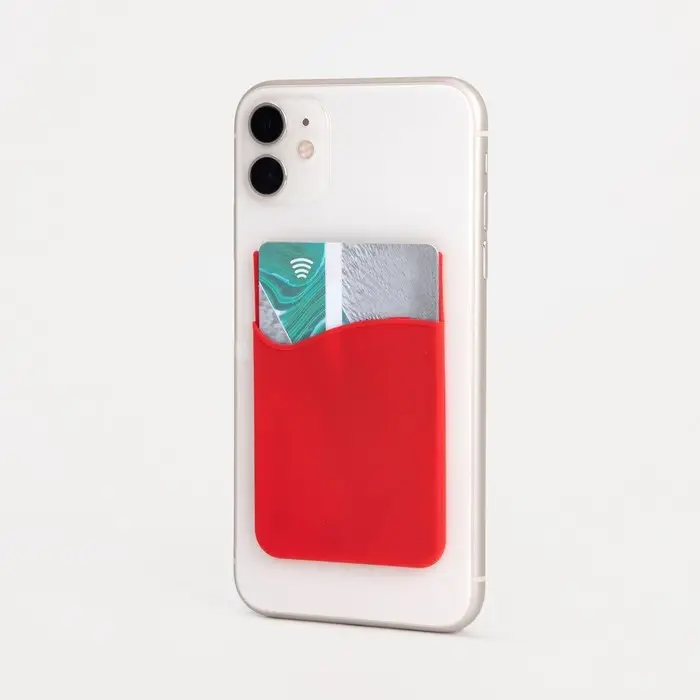 Картхолдер на телефон клеящийся, цвет красный Картхолдер на телефон клеящийся, цвет красный