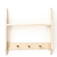 Полка - вешалка "ЛАДЬЯ" 3 крючка 48х48х7 см