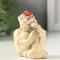 Фигурка гипс &laquo;Ангелок с сердцем&raquo;, 7 см, слоновая кость