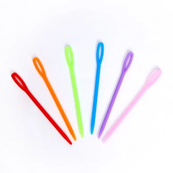 Игла пластиковая, набор 20 шт., размер 1 шт. — 5,7 см, цвета МИКС Игла пластиковая, набор 20 шт., размер 1 шт. — 5,7 см, цвета МИКС