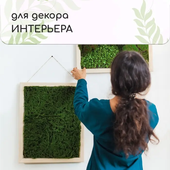Декоративная панель, 90&times;40 см, &laquo;Мох&raquo;, Greengo