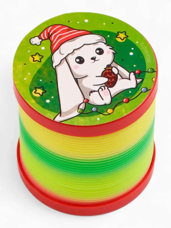 Funny toys Пружинка радуга "Новый год", цвета МИКС, d.-5см