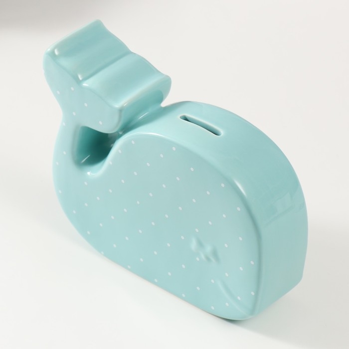 Копилка керамика Копилка керамика "Китёнок в горох" зелёный 21,5х5,2х18,2 см