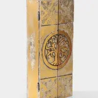 Ключница "Древо" (6 крючков) 14х7х32 см, МДФ, цв. золото