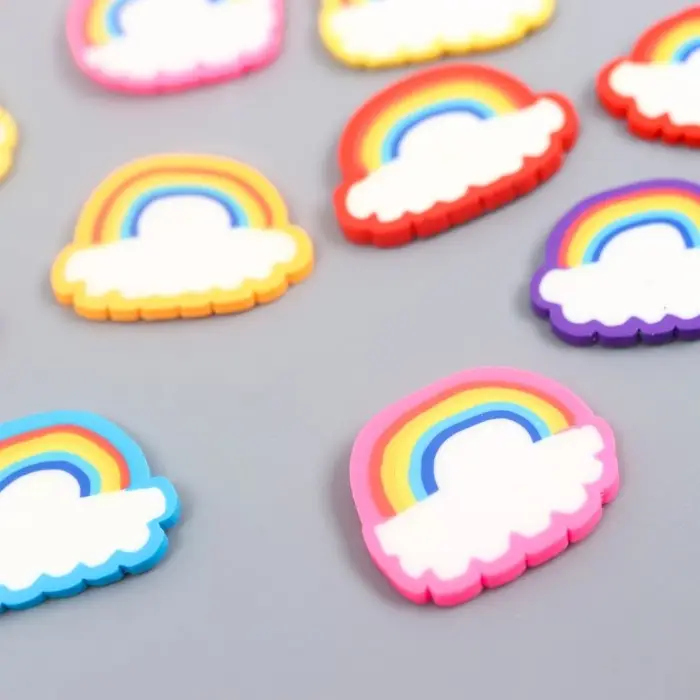 Декор для творчества PVC "Радуга и облако" набор 20 шт 0,2х2х1,7 см