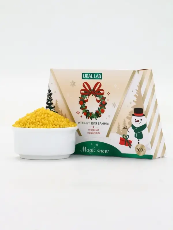 Жемчуг для ванны Magic snow, аромат ягодная карамель, 200 г, URAL LAB Жемчуг для ванны Magic snow, аромат ягодная карамель, 200 г, URAL LAB