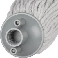 Швабра веревочная для пола 28x15 см,ПП,хлопок,метал,120cm;серый