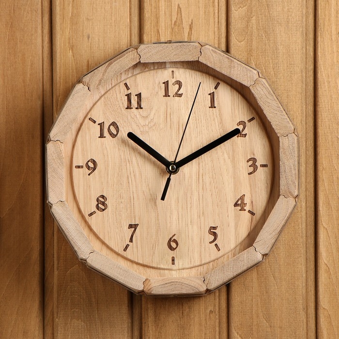 Часы банные бочонок Часы банные бочонок "Бочка", дуб МИКС