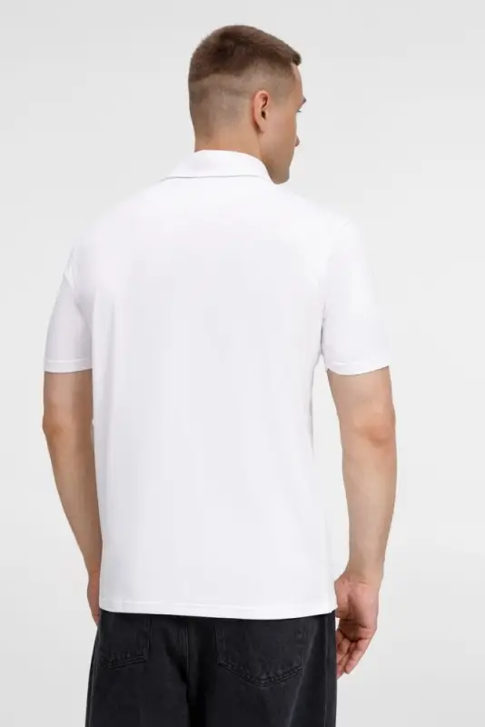 Рубашка поло унисекс Senti, белая, размер XXL Рубашка поло унисекс Senti, белая, размер XXL