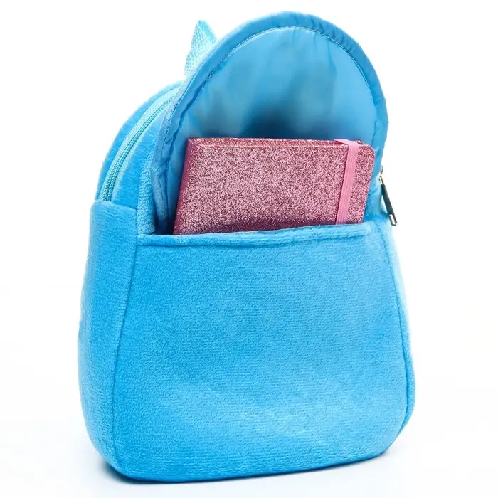 Рюкзак детский для девочки, плюшевый на молнии, с карманом, 19 х 22 см  Рюкзак детский для девочки, плюшевый на молнии, с карманом, 19 х 22 см "Радуга Дэш", My little Pony