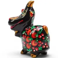 Сувенир фарфоровый &laquo;Коза Дереза&raquo; 6.5&times;8&times;4.5 см, хохлома