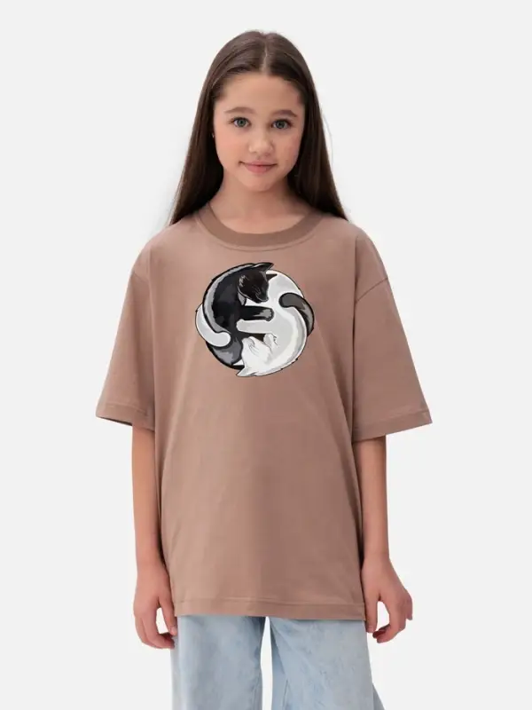 Термонаклейка &laquo;Коты Инь-Ян&raquo;, 18.6&times;18 см