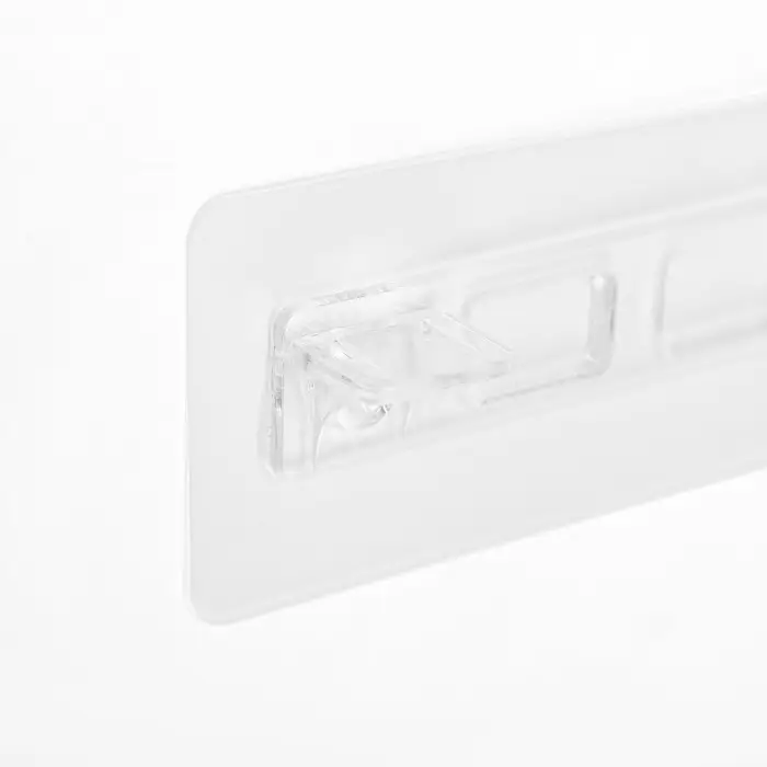 Полкодержатель с клейкой поверхностью ТУНДРА, 120×50×19 мм, двойной, прозрачный