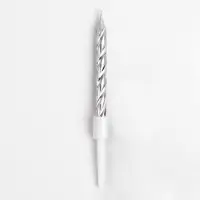 Свечи в торт &laquo;Спираль&raquo;, 200 шт., 5 см, серебряный металлик