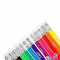Карандаши 12 цветов BIC Kids Illusion, детские, шестигранные, с ластиком, стираемые