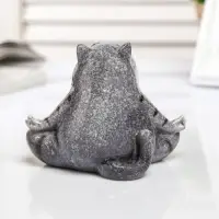 Фигурка полистоун лак &laquo;Котик-йог&raquo;, 10&times;7.5&times;9 см, МИКС