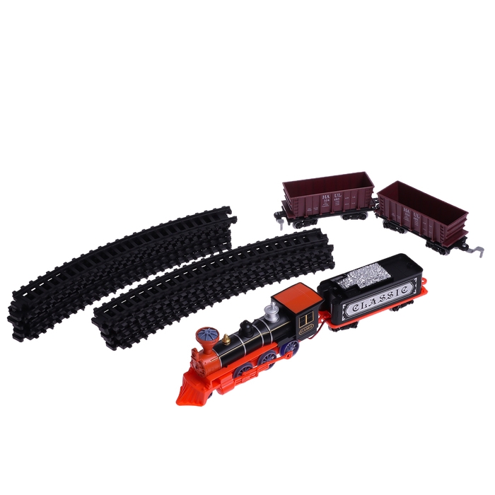Железная дорога «Паровоз», со светозвуковыми эффектами, протяжённость пути 3,25 м, МИКС Железная дорога «Паровоз», со светозвуковыми эффектами, протяжённость пути 3,25 м, МИКС