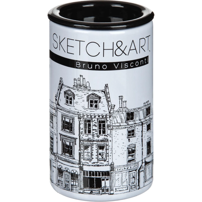 Точилка SKETCH&ART 2 отв. с контейнером, металл 4вида 35-0039