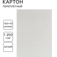 Картон переплётный 2.0 мм 70&times;100 см 1250 г/м&sup2; Белый