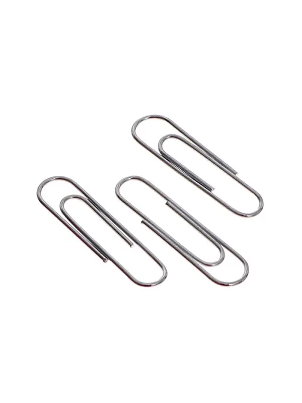 Скрепки 22 мм никелированные в пластиковой тубе 400 штук