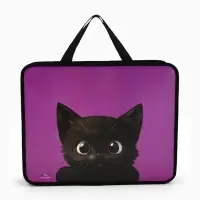 Папка для труда, А4, пластиковая, 33&times;26&times;7.5 см &laquo;Котик черный&raquo; МИКС