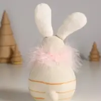 Сувенир керамика, текстиль "Зайчик с пухом, круглый" 7,4х7,4х15,5 см Сувенир керамика, текстиль "Зайчик с пухом, круглый" 7,4х7,4х15,5 см