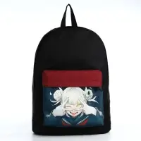 Рюкзак школьный молодёжный &laquo;Аниме&raquo;, 33&times;13&times;37, отдел на молнии, карман, чёрный