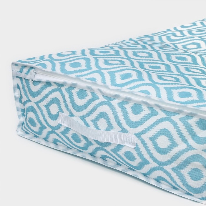 Кофр для хранения вещей Доляна «Лагуна» с ПВХ-окном, 45×30×20 см, цвет бирюзовый Кофр для хранения вещей Доляна «Лагуна» с ПВХ-окном, 45×30×20 см, цвет бирюзовый