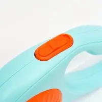 Рулетка - поводок для собак, лента 3 метра, оранжевая, голубая