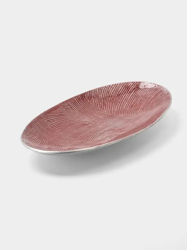 Блюдо, 33&times;8&times;4.2 см, алюминий, бордовое