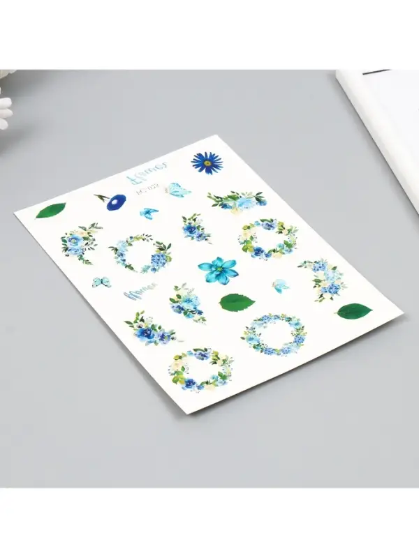 Переводные тату на тело цветные «Цветочные венки», 24×14.5 см, МИКС