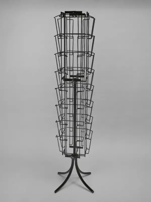 Стойка вращающаяся для прайсов, напольная, 32 кармана А4, 50×50×180, чёрная Стойка вращающаяся для прайсов, напольная, 32 кармана А4, 50×50×180, чёрная