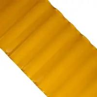Лента бордюрная, 30 см &times; 9 м, толщина 0.6 мм, гофра, пластиковая, жёлтая