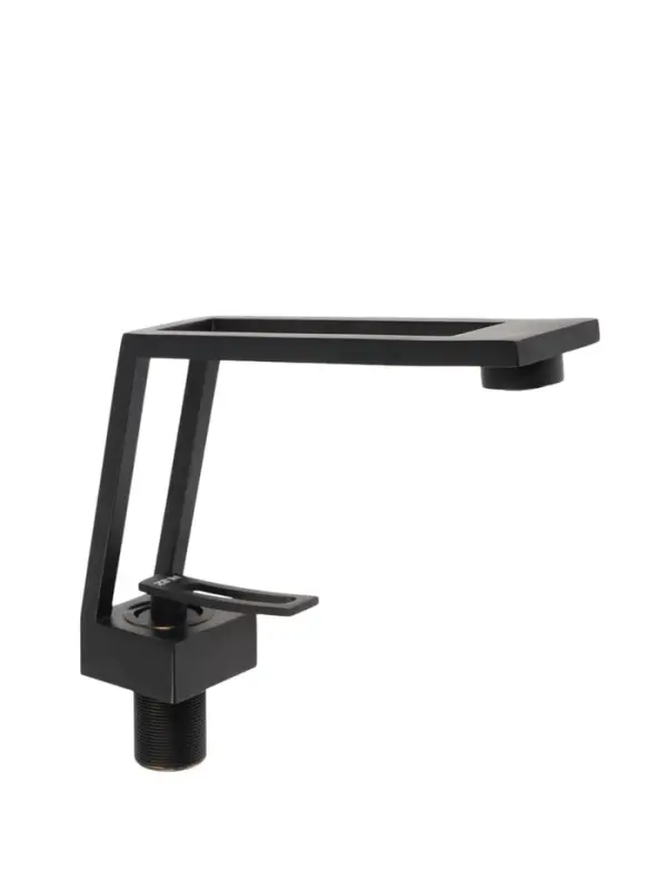 Смеситель для раковины ZEIN Z3884, однорычажный, интерьерный, высота 15 см, латунь, черный