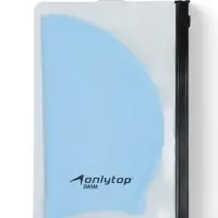 Шапочка для плавания взрослая ONLYTOP, силиконовая, 56 г, обхват 54-60 см, голубая
