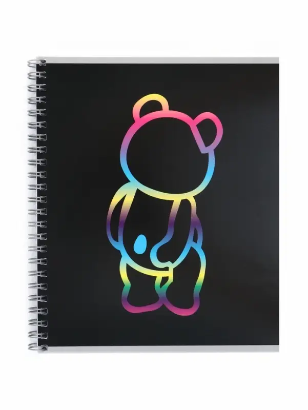 Тетрадь 80 листов, в клетку, на гребне Bear