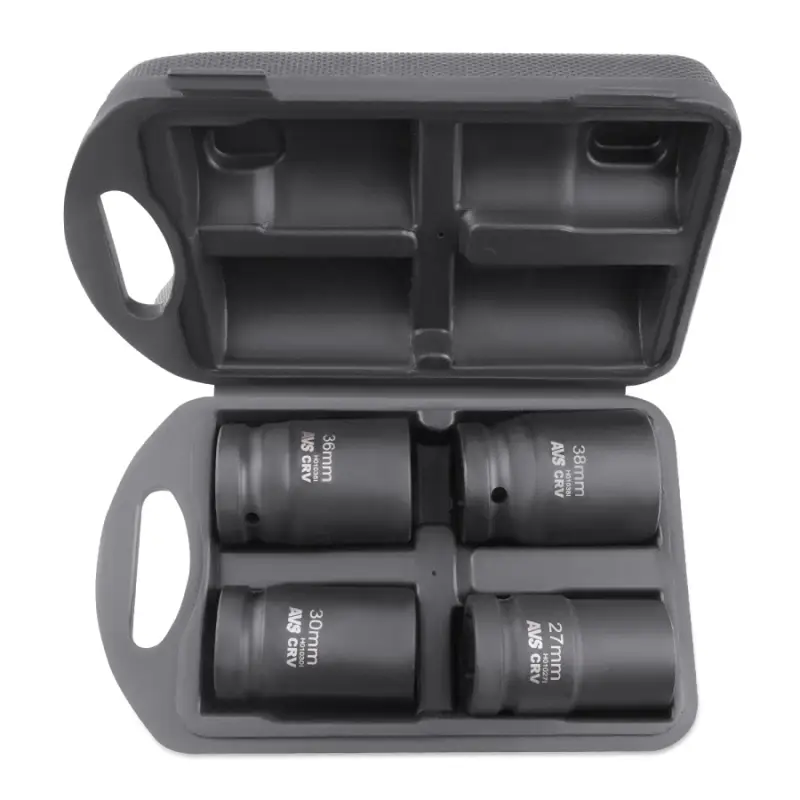 Набор головок для механического гайковерта 1"DR (27-38мм) (4 предмета) AVS NGL01-4I