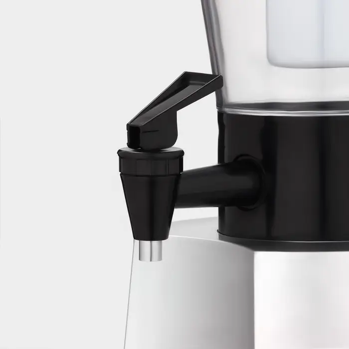 Башня пивная &laquo;Металлик&raquo;, 3 л, колба для льда, с подсветкой, 2 батарейки CR=2032, пластик, серебристая