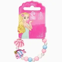 Браслет детский &laquo;Выбражулька. Ракушка, рыбка, жемчуг&raquo;, d=5.8 см, голубой, розовый