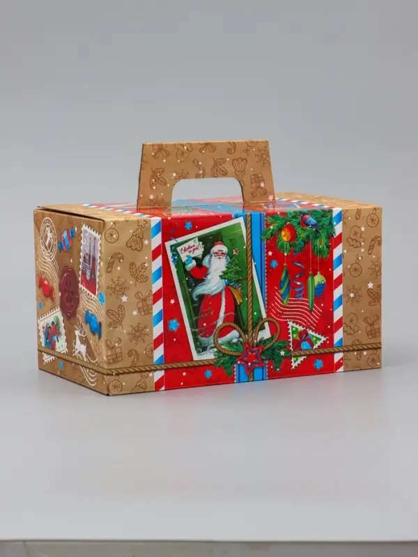 Коробка Новогодняя подарочная Коробка Новогодняя подарочная "Почта" 27 х 14,5 х 16 см