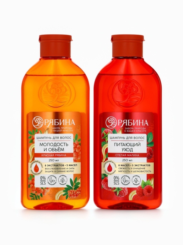 Шампунь для волос, молодость и объем, аромат рябины, 250 мл, Рябина Шампунь для волос, молодость и объем, аромат рябины, 250 мл, Рябина