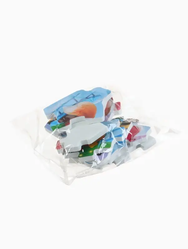 Макси-пазлы Крошка Я, новогодний набор игрушек, 10 деталей, с резиновой уточкой для купания