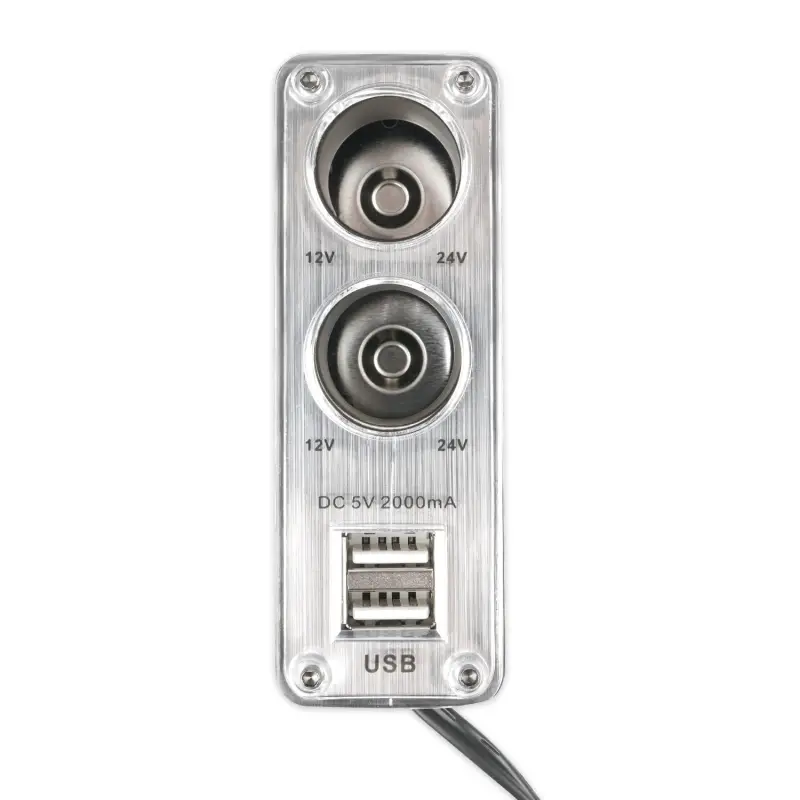 Разветвитель прикуривателя AVS 12/24 (на 2 выхода+2USB) CS219U