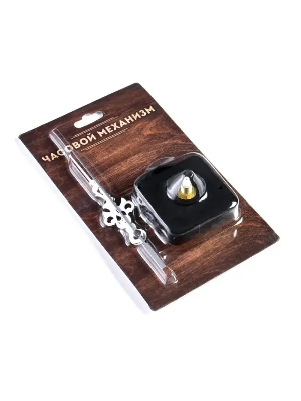 Часовой механизм со стрелками &laquo;Соломон-3&raquo;, плавный ход, шток 16 мм, стрелки 60/88/90 мм, серебристые