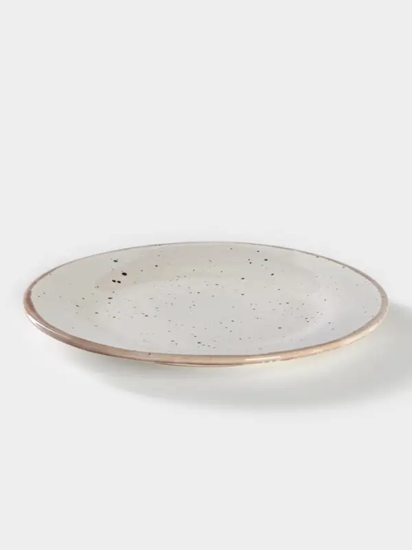 Тарелка Хорекс Punto bianca, d=24 см, фарфор, белая