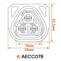Разъём 3 pin с проводами для катушки зажигания BMW, Peugeot, Citroen