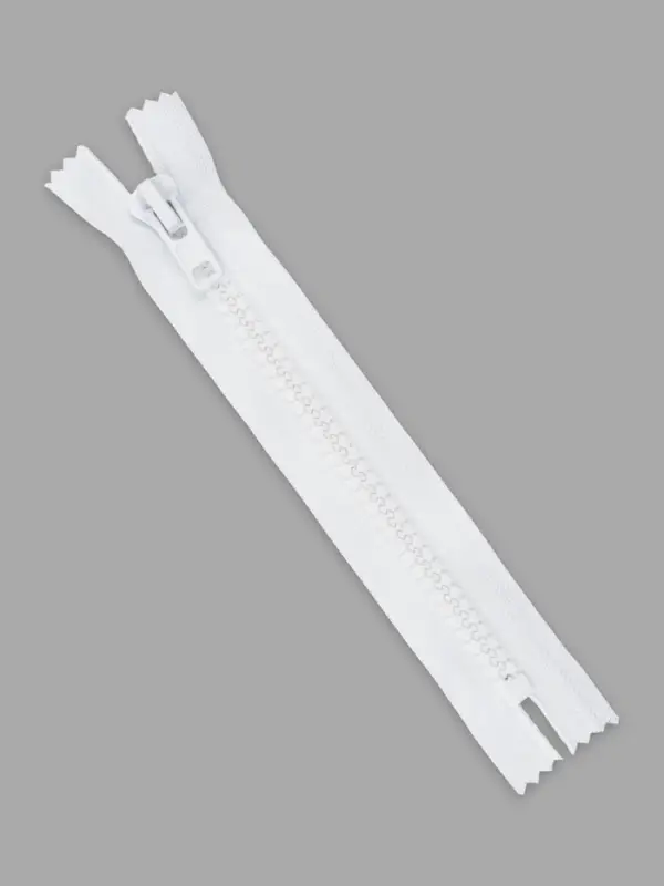 Молния &laquo;Трактор&raquo;, №8, неразъёмная, замок автомат, 18 см, белая